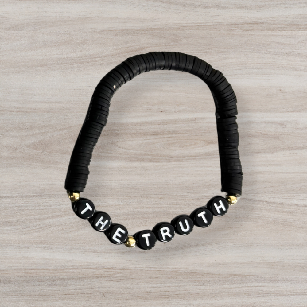 The Truth Friendship Bracelet - Black and Gold