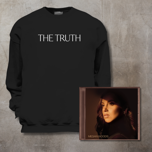 PREORDER: Megan Woods CD + The Truth Black Sweatshirt Bundle