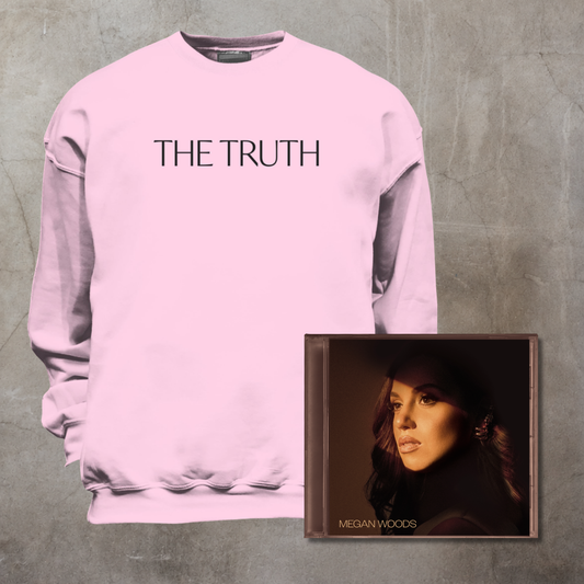 PREORDER: Megan Woods CD + The Truth Pink Sweatshirt Bundle